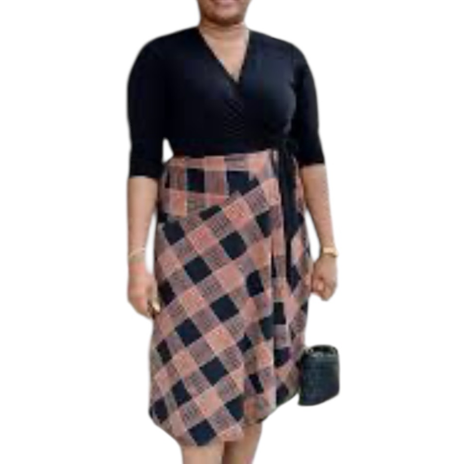 Signature By Robbie Bee Wrap Dress Sz Lg